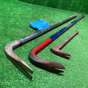 ..a922 Yamaguchi other # crowbar nail puller crowbar flat crowbar safety bar ru lever total length approximately 300mm~900mm *3 point set 