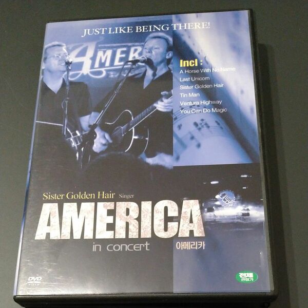 America in concert DVD LIVE韓国盤　国内プレイヤーで再生可