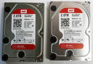 Western Digital WD20EF WD Red HDD 2T 2台 5万時間以内