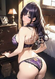 C5489■アートイラスト■セクシー グラビア AIイラスト 水着 下着 美女 ギャル 巨乳 貧乳 美脚 美尻 豊艶 AI美人 ポスター■A4サイズ■