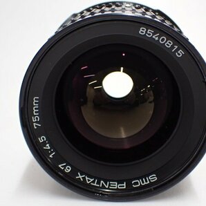 良品 SMC PENTAX 67 75mm F4.5 ペンタックス バケペン用 中判カメラ用レンズ ∬ 6DDCD-8の画像4