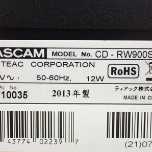 TEAC/TASCAM 業務用CDレコーダー CD-RW900SL 2013年製 ティアック タスカム ◆ 6DA93-7の画像5