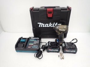 makita マキタ 充電式インパクトドライバ TD002GRDXO オリーブ 40Vmax2.5Ah バッテリ2本・充電器・ケース付 ∽ 6DE48-4