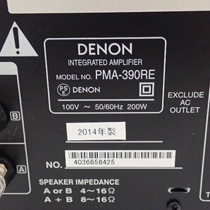 DENON デノン/デンオン プリメインアンプ PMA-390RE 2014年製 元箱/説明書/リモコン付 ∽ 6DD1C-2の画像5