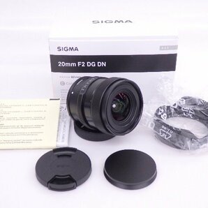 SIGMA/シグマ 単焦点 広角レンズ Contemporary 20mm F2 DG DN C022 Lマウント(SIGMA用) レンズフード・元箱付 ◆ 6DE0D-3の画像1