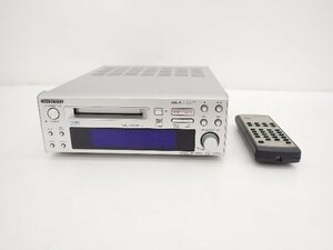 ONKYO オンキョー MD-105FX MDデッキ 2005年製 リモコン付 ∽ 6DE27-3