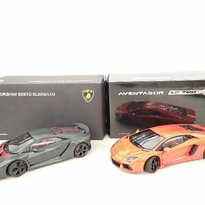 AUTOart 1/18 74671 ランボルギーニ セスト エレメント カーボングレー/アヴェンタドール LP700-4 オレンジ 元箱付き ▽ 6DC87-47の画像1