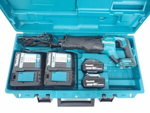 【良品】makita マキタ 充電式レシプロソー JR187DZK バッテリー 2個/充電器 2台 ハードケース付き △ 6DC79-1