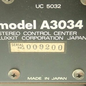 LUXMAN/LUXKIT ラックスマン/ラックスキット MODEL A3034 管球式 真空管 プリアンプ コントロールアンプ ¶ 6DF2B-1の画像5