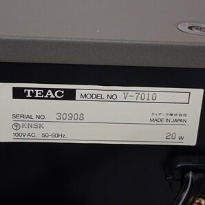 【録音・再生可/完動品】 TEAC ティアック 3ヘッドシングルカセットデッキ V-7010 □ 6E092-1の画像5