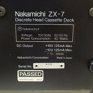 【一部整備品】 Nakamichi ナカミチ カセットデッキ ZX-7 元箱付き ∩ 6D017-1の画像5