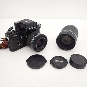 Nikon ニコン 一眼レフフィルムカメラ F2T チタンボディ AS+レンズ AF NIKKOR 35-70mm F3.3-4.5/70-210mm F4-5.6付 ∽ 6E123-1の画像1