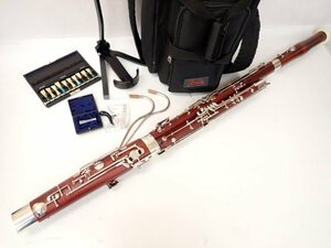 【希少】Bassoon Amati アマティ ファゴット JDR IV SP/JDR ABN 41SERIE IV ボーカル2本/リードセット/スタンド/楽器ケース付 □ 6E29F-1