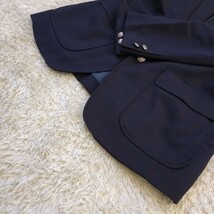 希少L！ケント【上品な佇まい】KENT テーラードジャケット ネイビー 紺 2B 本切羽 背抜き アンコン Super100's Premium Wool 銀ボタン M_画像6