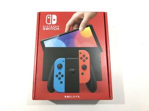 1円スタート 未使用品 店舗印無 Nintendo Switch ニンテンドースイッチ本体 有機ELモデル ネオンブルー ネオンレッド ゲームハード ①