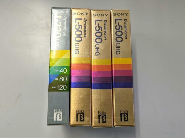 未使用 SONY β ベータ ビデオテープ 4本　L-500UHG L-330UX