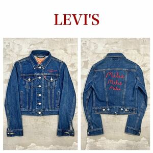 【格安】LEVI'S リーバイス 刺繍 Gジャン ジージャン デニムジャケット レディース サイズXS MILES R-3029