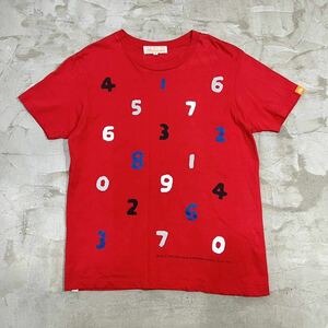 【送料360円】SOU SOU × le coq sportif ソウソウ ルコックスポルティフ 半袖Tシャツ カットソー 文字 数字 サイズS 赤 男女兼用 R-3194