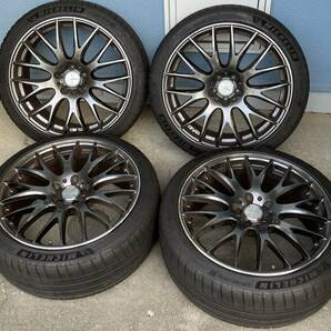 RAYS HOMURA レイズ ホムラ2×9 19×8J PCD100 5穴 MICHELIN PILOT SPORT 225 40 ZR 19 4本 セットの画像1