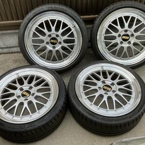 BBS LM LM275 18インチ 18×7.5J 5穴 112 ET48 MICHELIN PILOT SPORT 205 40 ZR 18 4本 セットの画像1