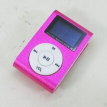 MP3プレーヤー アルミ LCDスクリーン付き クリップ microSD式 MP3プレイヤー ピンクｘ１台*同梱OK_画像10