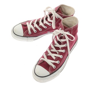 【中古】コンバース CONVERSE オールスター ハイカット スニーカー ワインレッド【サイズ24cm】