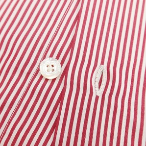 【未使用】フィナモレ Finamore コットン ストライプ ワイドカラー ドレスシャツ 【サイズ41】の画像6