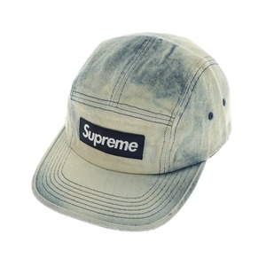 【中古】シュプリーム Supreme 2024年春夏 Washed Chino Twill Camp Cap キャップ ブルーxベージュ【サイズONE SIZE（58cm）】