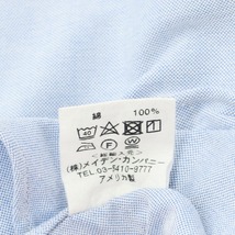 【中古】インディビジュアライズドシャツ INDIVIDUALIZED SHIRTS コットン ボタンダウン 半袖シャツ ライトブルー【サイズ14 1/2】_画像5