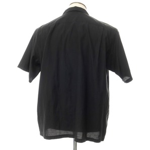 【中古】コムデギャルソンオム COMME des GARCONS HOMME 1998年製 オープンカラー 半袖シャツ ブラック【サイズ表記なし（Ｌ位）】の画像3