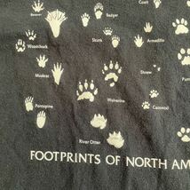 north american mammals tシャツ 足跡　動物　Lサイズ　liberty graphics_画像6