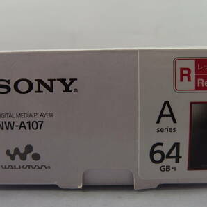 ◆未使用 SONY(ソニー) ハイレゾ/ノイズキャンセル/リニア ウォークマン 64GB NW-A107 レッド Bluetooth/microSD/デジタルオーディオの画像3