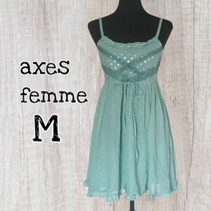 axes femme 箔ドットフレアキャミチュニック Mサイズ / USED