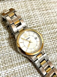 [限定特価品:ランクA美品/稼働品]SEIKO セイコー デイト 7N82/ラウンド/デイト機能/コンビ/腕時計