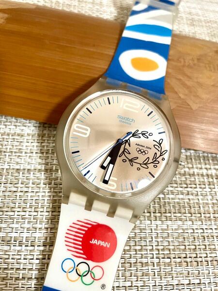 [希少:限定特価品:ランクA/稼働]Swatch スウォッチ 2004アテネオリンピック日本代表モデル/AG2002/腕時計