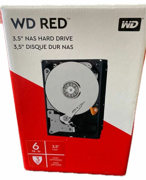 ☆新品未使用品/匿名配送☆ウエスタンデジタル WD 6TB Red NAS 3.5インチ 内蔵HDD ハードディスク 純正箱付