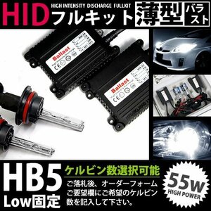 hB5 LO固定 フルキット 9007 55w/薄型 8000k フォード トーラス ブロンコ マスタング アメ車