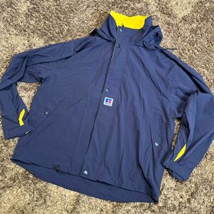  regular goods RUSSELL ATHLETIC mountain parka nylon jacket outdoor Zip up navy Zip Parker style Surf 