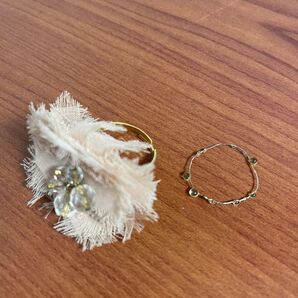 リング 指輪 おしゃれ フリーサイズ 花 ガラス レディースアクセサリー アクセサリー