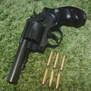 コクサイ モデルガン S&W M10 ヘビーバレル 357マグナム 4インチ セミカスタム 高比重HW 磁石反応 