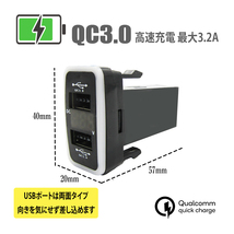 USB 急速充電 QC3.0 クイックチャージ 2ポート 電圧系 電源ソケット カーチャージャー USB充電 スマホ充電_画像2