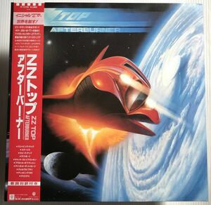 希少 ステッカー付 初版 Japan Orig 帯付LP ZZトップ ZZ TOP アフターバーナー AFTERBURNER P-13190