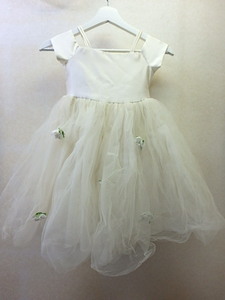s404k　ドレス　KID Collection　サイズ4　子供服　発表会　白　MADE IN U.S.A　中古　(0319)