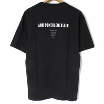 23AW【タグ付き・新品】ANN DEMEULEMEESTER フェザープリントTシャツ sizeM ブラック アン ドゥムルメステール 半袖_画像3
