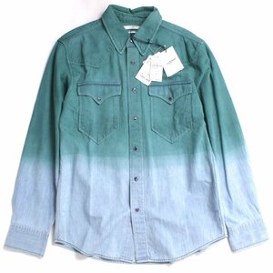 【タグ付き・定価53,900円】ISABEL MARANT ETOILE PITTI SHIRT sizeS GREEN CHO740 21P07 イザベルマランエトワール 長袖 シャツ