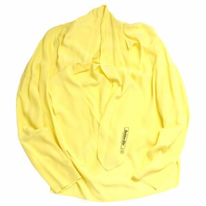 PONTI SILK GARMENT DYE スカーフシャツ 定価35,200円 フリーサイズ イエロー ポンティ 長袖シャツ