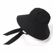 24ss【タグ付・新品・定価17,600円】KIJIMA TAKAYUKI POLY COTTON BUCKET HAT 1 BLACK W-241135-01 キジマタカユキ バケットハット_画像3