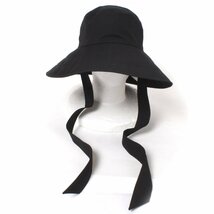 24ss【タグ付・新品・定価17,600円】KIJIMA TAKAYUKI POLY COTTON BUCKET HAT 1 BLACK W-241135-01 キジマタカユキ バケットハット_画像2