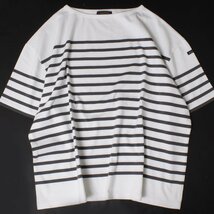 Le Minor パネルボーダーS/S size1 WHITE/GRAY ルミノア 半袖 Tシャツ_画像1