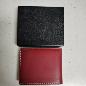 SAZABY　サザビー　二つ折り財布 レザー　赤　レッド　パスケースつき　未使用
